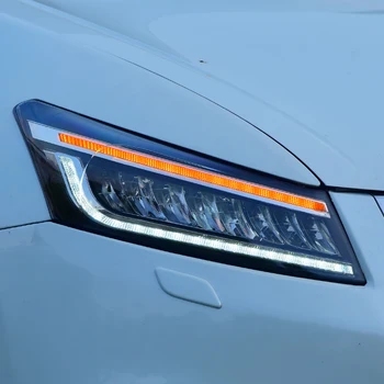 Auto Stils Galvas Lampas Accord LED Lukturu 2008. - 2012. Gadam Dinamiskā Signāla LED dienas gaitas lukturi Hid Lukturi Angel Eye Bi Xenon Piederumi