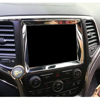 Auto Stils GPS Navigācijas Vāka Apdare Chrome ABS Dekoru Rāmja Uzlīme Jeep Grand Cherokee 2011. - 2016. Gada Auto Piederumi Interjera