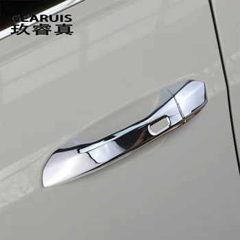 Auto Stils Oglekļa Šķiedras Ārējie Durvju Rokturi Vizuļi Apdare aizsardzība Attiecas Uzlīmes Audi A6 C8 A7 Auto Piederumi