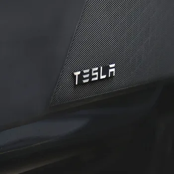 Auto Stils par Tesla Modelis 3 Modelis S X Y Alumīnija Sakausējuma Audio Modificētu Rotāt Dekoratīvās Logo, Uzlīmes, Individuālas Apdare