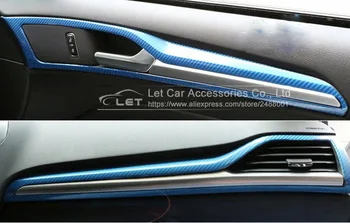 Auto Stils spīdīgo zilā 5D oglekļa šķiedras vinila plēve oglekļa šķiedras auto wrap lapa filmiņa instruments, Auto uzlīmes Decal