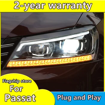 Auto Stils VW Passat B7 Lukturi 2011. gada 2012. -. gadam MUMS VERSIJU Passat CC LED priekšējo Lukturu dienas gaitas lukturi Bi Xenon Lēcu High Low Beam
