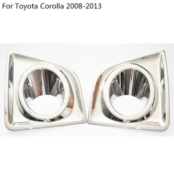 Auto Stils vāks ABS Chrome lampas, priekšējie miglas lukturi Melns rāmis 2gab Toyota Corolla Altis 2008 2009 2010 2011 2012 2013