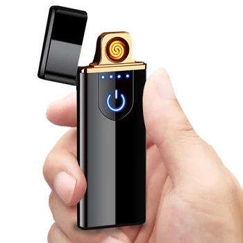 Auto Uzlādes vieglāks Touch indukcijas pretvēja elektronisko ultra-plānas Auto USB piepīpētāja Auto Metāla cigarešu