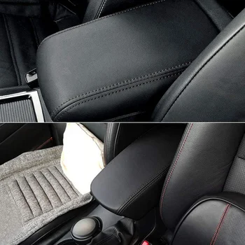 Auto Ādas Centra Konsoles Kaste Pad Elkoņbalsti Segumu seguma priekš Mazda CX-5 2018 2019