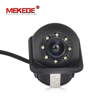Automašīnas Atpakaļskata Kamera 8 LED Nakts Redzamības Atpakaļgaitas Auto Novietošanas Monitors CCD Ūdensizturīgs 170 Grādu HD Video Bezmaksas piegāde
