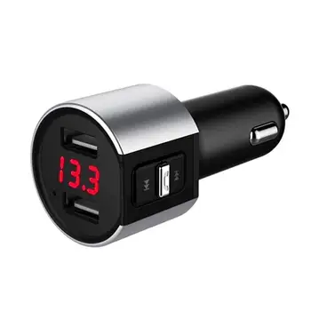 Automašīnas Brīvroku Komplekts Bluetooth Bezvadu FM Raidītājs LCD MP3 Atskaņotājs ar USB Lādētāju 3.4