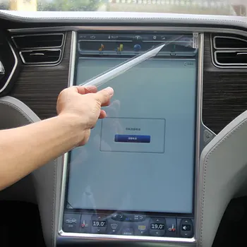 Automašīnas Centrālā Kontroles Navigācijas PET Plēves Anti-scratch GPS Ekrāna Plēve, Uzlīme Protecor Par Tesla Model X S Auto Piederumi