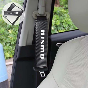 Automašīnas drošības Jostas Attiecas uz Nissan NISMO Automobiļu Plecu Spilventiņu, lai Automašīnas drošības Jostu Segtu PU Ādas Polsterējums