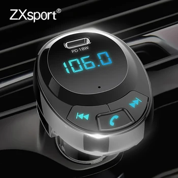 Automašīnas MP3 Atskaņotāja Lādētāju brīvroku režīmā, FM Raidītāju, Bluetooth PD 18W Auto Tālruņu Lādētāju Peugeot 307 206 308 407 207 3008 2008
