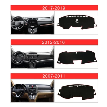 Automašīnas Paneļa Aptver Mat Izvairīties no Gaismas Pad Saules Ēnā Paklāji Anti-slip Apdares LHD Honda CRV CR-V, CR V 2007. - 2016.gadam 2017 2018 2019