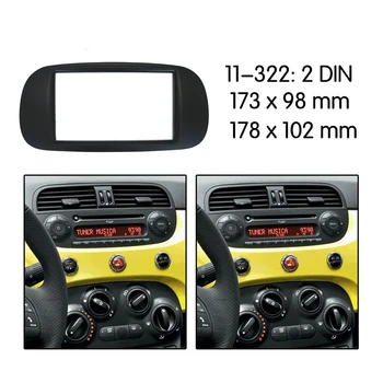 Automašīnas Radio 2 Din Fascijas par Fiat 500 2007-DVD Stereo Panelis Paneļa Pielāgošanas Montāžas Rāmis