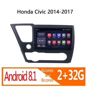Automašīnas radio android 2G+32G Honda Civic 2016 2017 coche audio auto stereo atoto multimidia navigator spēlētājs carplay
