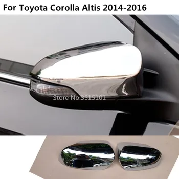 Automašīnu atpakaļskata Atpakaļskata Sānu Durvīm Spoguļi Cover stick melns rāmis 2gab toyota Corolla Altis 2016