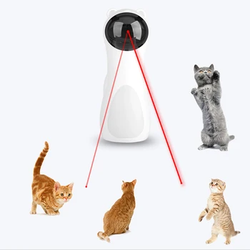 Automātiska Lāzera Rotaļlieta Kaķis Teaser LED Elektronisko Pet Kitten Mācību Izklaidējošas Rotaļlietas Pet Regulējams Mācību Piederumi