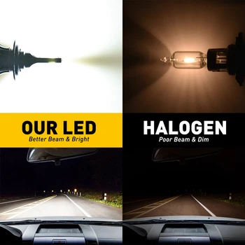 AUXITO Auto LED Lukturis H4, H7 20000LM H11 9003 LED Lampas VW Golf 4 5 6 7 GTI Passat B5 B6 B7 CC Vabole Polo Jetta MK6