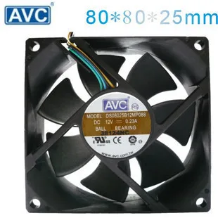 AVC 8CM DS08025B12MP088 8025 12V 0.23 A 4WIRE ventilators DS08025B12M