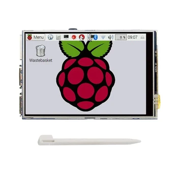 Aveņu Pi 4 Touch Screen 3.5 collu Displejs 480*320 TFT LCD Monitors ar Akrila Gadījumā Būra Aveņu Pi 4 Moddel B