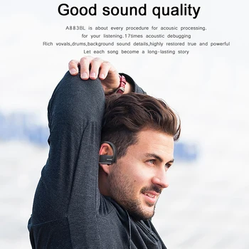 AWEI A883BL Sporta Bluetooth Austiņas Ar Mic Bass Stereo Ūdensizturīgs Bezvadu Austiņas Trokšņu Slāpēšanas Bluetooth Austiņas