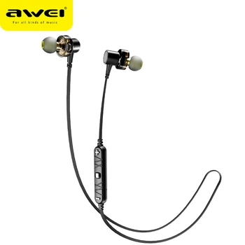 AWEI X660BL Bluetooth Austiņas Dual Vadītāja Bezvadu Austiņas ar Mic Bass Stereo Earbuds, iPhone, Huawei Xiaomi