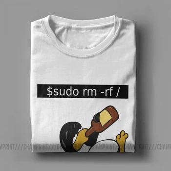 Awesome Smieklīgi Linux Komandu Smieklīgi Tux T-Krekli Vīriešiem Apaļu Apkakli, Kokvilnas T Krekli ar Īsām Piedurknēm Tee Kreklu 4XL 5XL Topi