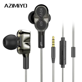 AZiMiYO AD10 in Ear Austiņas, Dziļi Basi Trokšņa Izolējošas ar micphone earbuds, Stereo Bass austiņas Tālruni