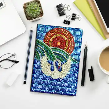 AZQSD Dimanta Krāsošana Mozaīkas Grāmatiņa Īpašas Formas Ziedu Mandala Modeļi A5 Dienasgrāmata Grāmatu Izšuvumi Dāvanu DIY