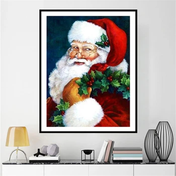AZQSD Ziemassvētku Dimanta Krāsošana Mozaīkas Santa Claus Pilnu Kvadrātveida Urbt Dekori Mājas Dimanta Glezna, Karikatūra Roku darbs Amatniecības