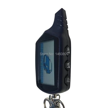 B 9 divvirzienu LCD Tālvadības pults Keychain + Dzeltena Silikona Case for 2 Veidu Auto Signalizācija, Dzinēja Palaišanas Starline B9 VDK FX-7 FX7 FX 7