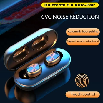 B5 Bluetooth Austiņas Bezvadu Austiņas V5.0 TWS Stereo Skaņu Earbuds Auto Pievienojiet brīvroku Tālruņa Zvanu Viedtālruņiem
