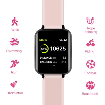 B57 smart skatīties IP67 waterproof smartwatch sirds ritma monitors vairākas sporta modeli fitnesa tracker smart joslā, lai vīrietis sievietes mazulis