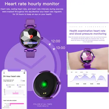 B80 Smart Skatīties sieviešu Sirds ritma Monitors asinsspiediens Fitnesa Aktivitātes Tracker Smart Aproce Modes Dāmas smartwatch