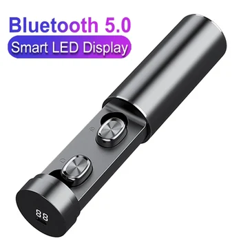 B9 TWS Bluetooth Austiņas 5.0 Bezvadu 9D HIFI Sporta Austiņas Earbuds, Spēļu, Mūzikas Austiņas, kas aprīkotas ar LED Displeju Samsung Xiaomi