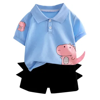 Baby Boy Apģērbs Vasaras Zīdaiņu Zēnu Apģērba Komplekts Gadījuma Baby Boy Apģērbs Karikatūra Sporta T-krekli un Bikses, 2gab Apģērbs Zēniem