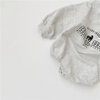 Baby Boy Bodysuit Mazuļa Vēstuli Izdrukāt, Kokvilnas Bodysuit Apģērbs Mazulim Meitene Rudenī garām Piedurknēm Jumpsuit