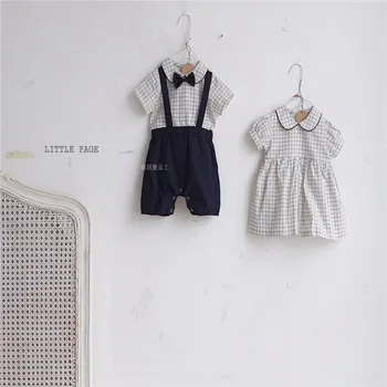 Baby Girl Apģērbu Jaundzimušo Bērnu Romper Puiku Drēbes 1. Dzimšanas dienu Džentlmenis Bērnu Kostīms Zīdaiņu Bērnu Jumpsuit Meitene Zēns Romper