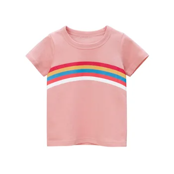 Baby Girl t-krekls Topi Baby Girl T-krekls Big Girls Tee Krekli Bērniem Meitene 3-8 Gadiem Vasaras Īsām Piedurknēm Kokvilnas t-veida