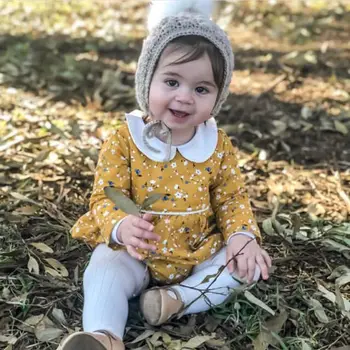 Baby Girl Ziedu Kokvilnas Princese Romper Jumpsuit