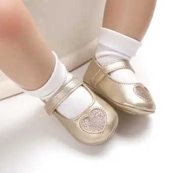 Baby Meitenes Cute Sirds Formas Anti-Slip Princese Apavi