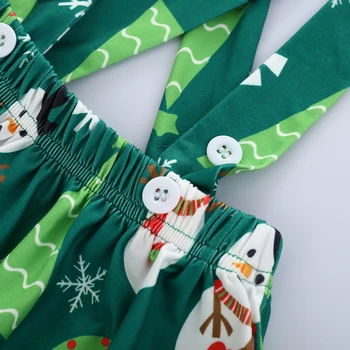 Baby Meitenes Ziemassvētku Apģērbu Komplekts Ar Garām Piedurknēm Ar Apaļu Apkakli Sarkanie Tee Top + Zaļā Sniegavīrs Iespiests Raksts Zeķturi Svārki Ziemassvētki Komplekts