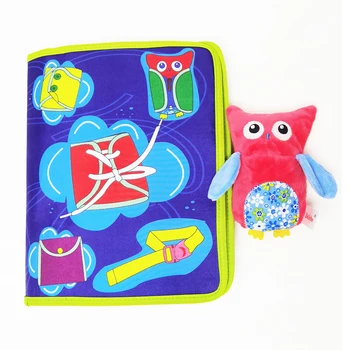 BabyChristmas dāvanu Montessori Kleita Zip Snap Pogu Sprādzes Kaklasaiti Pirmsskolas Izglītības rotaļlietas, mīksta, plīša rotaļlieta bērniem papildus mācību