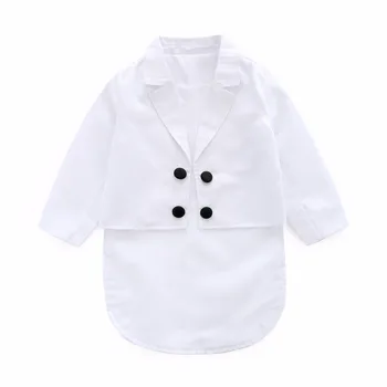 Babzapleume 3Piece Pavasara Rudens Bērnu Apģērbu Komplekti Džentlmenis Bērnu Zēnu Uzvalki Modes Mētelis+T-krekls+Bikses Bērniem, Drēbes BC1720