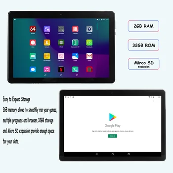 BAF Jaunu 10 Collu Planšetdatoru 3G Tālruņa Zvanu divu SIM Karšu Android tab 7.0 2 GB RAM, 32 GB ROM WiFi IPS Bērniem Google tirgus Phablets OTG