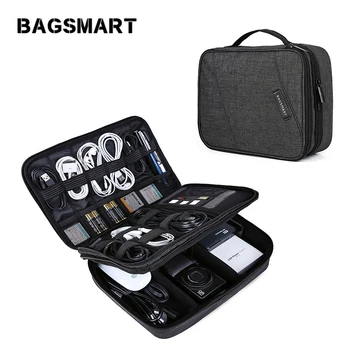 BAGSMART Ceļojumu Elektronika Organizators Soma Portatīvo Digitālo Piederumu Soma Kabeli, Lādētāju, Vadu iPad Ūdensizturīgs Gadget Bag