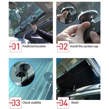 Bagāžnieka Vējstikla Saules Ēnā Automašīnas Vējstikla Saulessargi Bloķē 99% UV Stariem saulessarga Aizsargs Auto Saglabāt Transportlīdzekli Cool