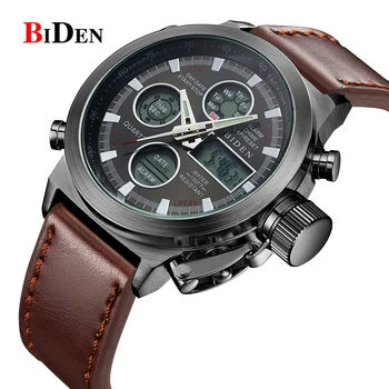 BAIDENS 0031 Digitālo Skatīties Modes Vīrieši elektronisko ādas Pulksteņi TPU LED rokas pulksteņi мужские часы relogio