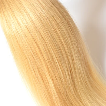 BAISI Matu Brazīlijas Matu pieaudzēšana 1B/#613 Blondīne Remy Mati Taisni Mati Aust Cilvēku Matiem