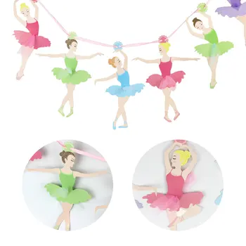 Ballerinas Tēma Baneri Grand Pasākums Bērniem Dzimšanas Dienas Ballīti Rotājumi Piegādes Baleta Svārki Meitenēm Banner Karogu Rotājumi