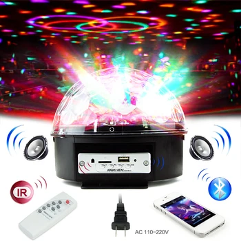Balss vadību, Bluetooth, MP3 Atskaņotājs Kristāla Burvju Bumbu, Tālvadības pults, 6 Krāsas, Digitālā RGB Disko Bumbas Gaismas Skatuves Gaismas