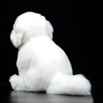Balta Labradora suns plīša rotaļlietas handcraft cute suņu lelle simulācijas dzīvnieku 26cm dzimšanas dienas dāvana Ziemassvētku dāvana